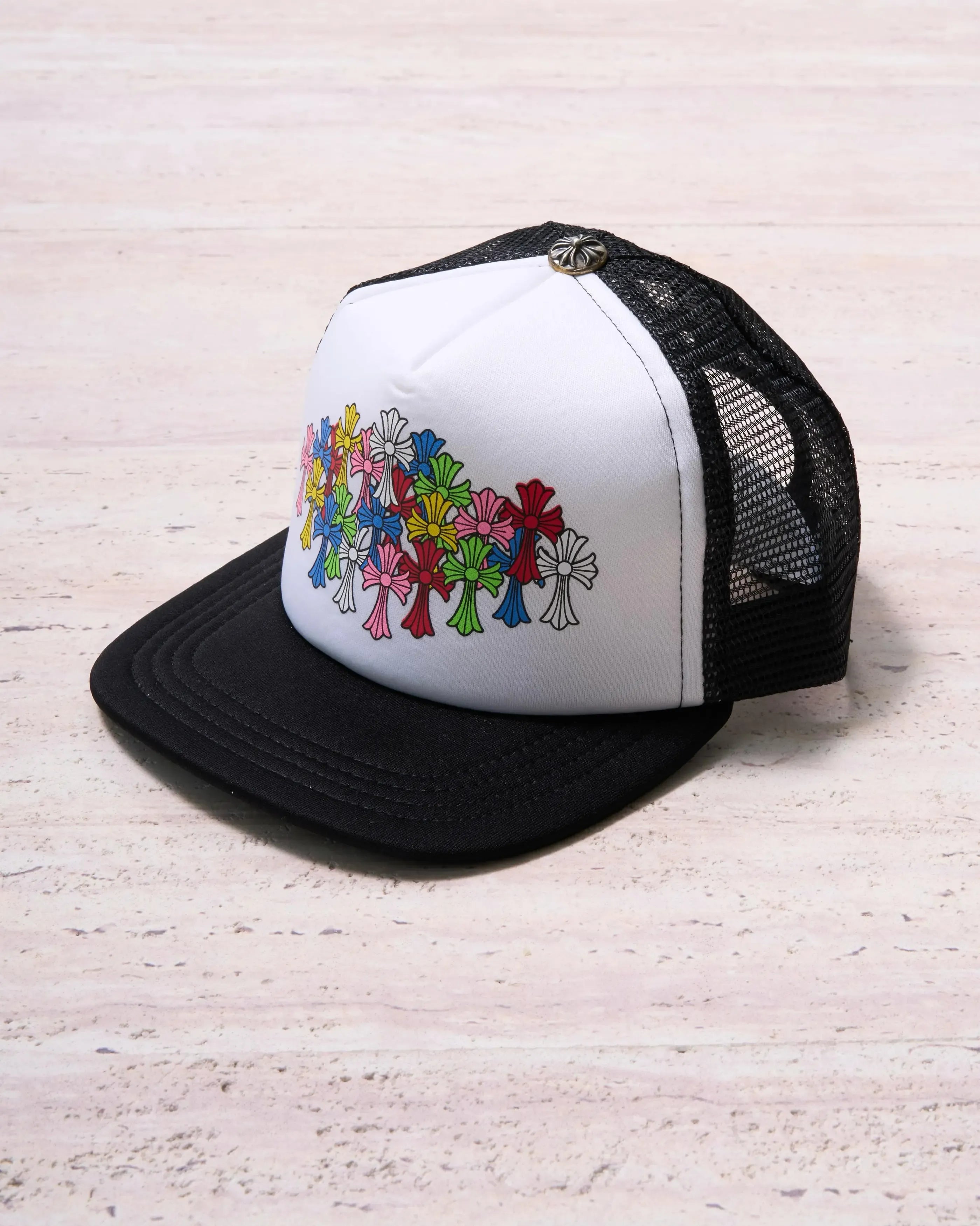 Chrome Hearts Multi Color Cemetery Cross Trucker Cap
